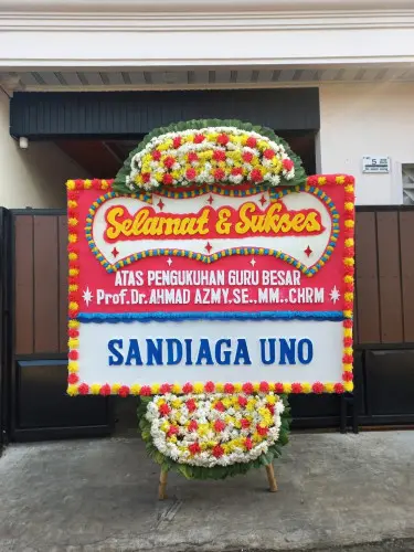 Papan Bunga Opening kayu bongkok